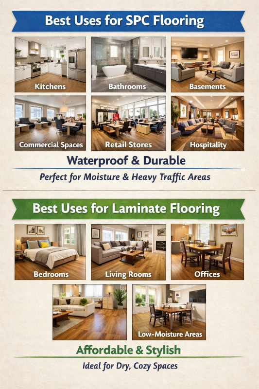 installation process of spc flooring vs. laminate flooring