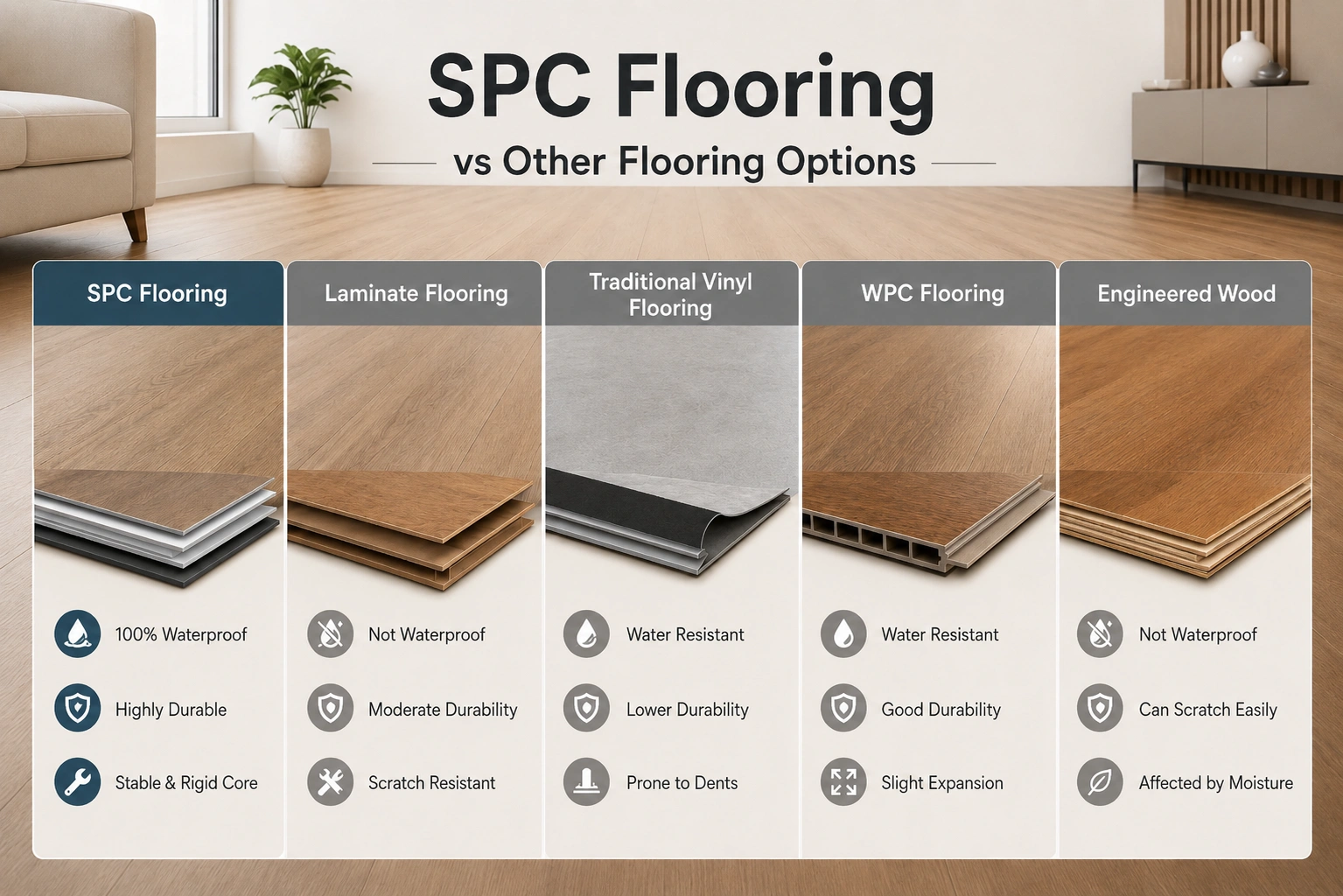 SPC Flooring vs Other Flooring Options