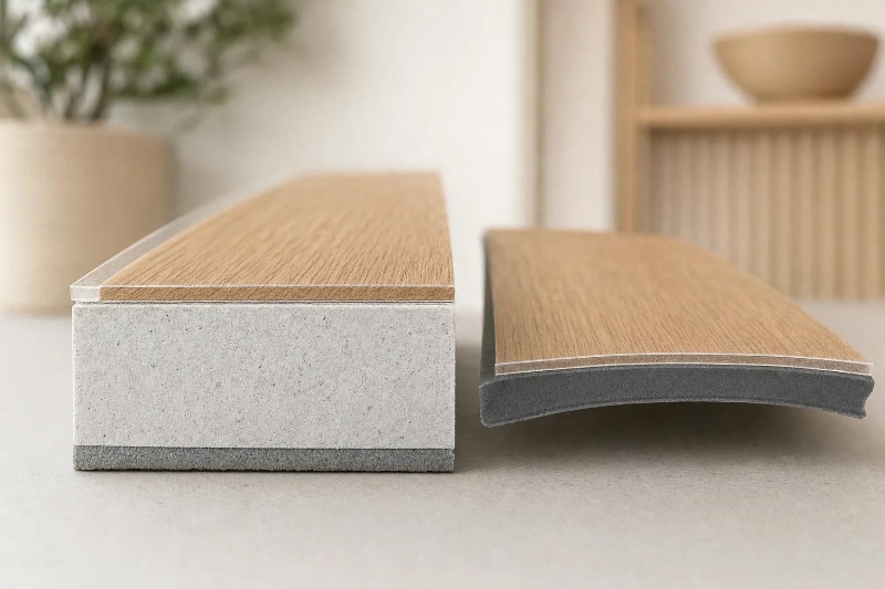 SPC vs WPC vs LVT flooring core structure and material layers